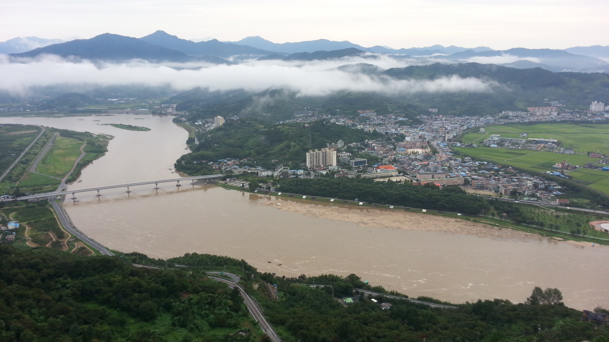 20130825_064838.jpg : 오늘 하동읍과 섬진강